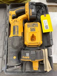 lot 109 image: DeWalt DC385 18V Reciprocating Saw with Battery, Charger, and Case