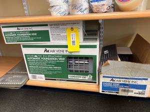 lot 138 image: Air Vent Inc. Automatic Foundation and Intake Vent Lot, Multiple Units