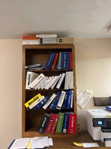 lot 200 image: Wooden Shelving Unit, 36 Inches x 60 Inches, 10 Inches Deep