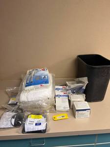 lot 205 image: 3M Safety Equipment, Respirator Masks, Replacement Filters, and Protective Coveralls