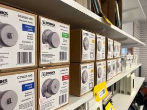 lot 176 image: Brinks Home Security Door Hardware and Pocket Door sliding locks