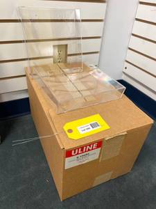 lot 182 image: Uline Acrylic Wall Mount Magazine Holders, 9 Pieces