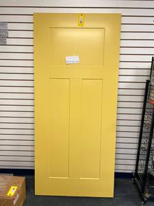 lot 183 image: 30x68 Flush Steel Exterior Door with Shaker Panels
