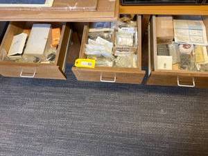 lot 211 image: Electronics and Components in Wooden Drawers