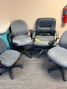 lot 232 image: Four Office Chairs With Adjustable Features