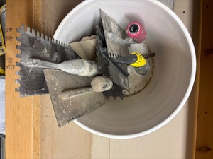 lot 628 image: Grout Trowels and Drywall Mud Hawks