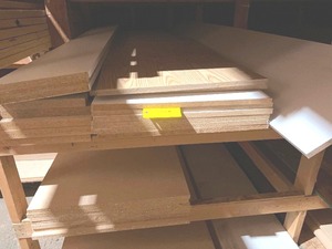 lot 554A image: Particle Board Shelving and Staircase