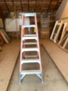 lot 360 image: 6 Werner Fiberglass Double Step Ladder