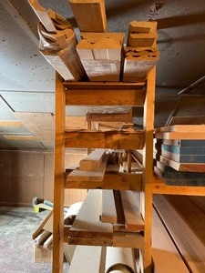 lot 637 image: Door Skin, Spindles, Birch, Oak, Alder