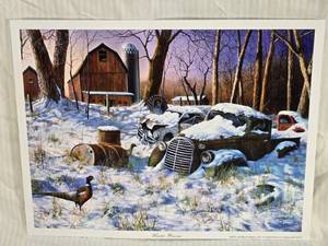 lot 4 image: Jim Hansel Print - Winter Haven - Artist Signed - Approx. 13x17