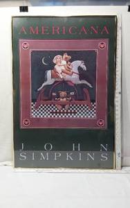 lot 16 image: John Simpkins Americana Poster - Approx. 24x36