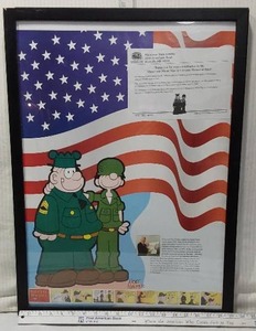 lot 26 image: Beetle Bailey Limited-Edition Collectors Poster with Frame - Was a gift for Donating to MN Veterans Fund