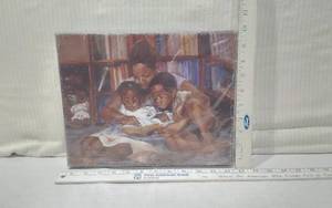 lot 34 image: Mother Reading to Children Framed Art Print