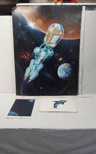 lot 62 image: David Moses Space Print and Other Illustrations