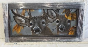 lot 80 image: Framed Deer Artwork by Wisconsin Artist Jerry Gadamus, Limited Edition Print numbered 12045000