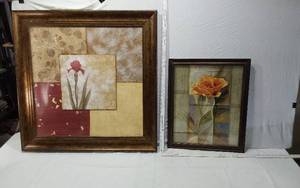 lot 90 image: Framed Floral Artwork