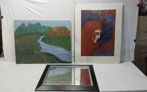 lot 91 image: Pair of Prints and a Mirror