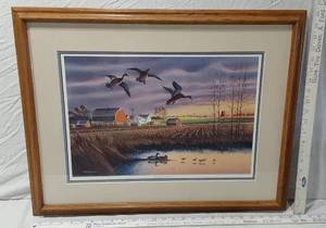 lot 100 image: Framed Print Changing Seasons I by Raedeke numbered 173415000 approx 20.5x26
