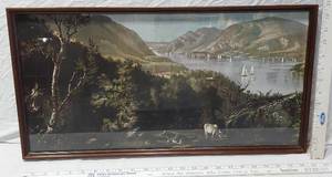 lot 110 image: Framed Landscape Artwork apporx 13x24