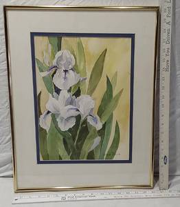 lot 119 image: Framed Floral Print  by William Slocum
