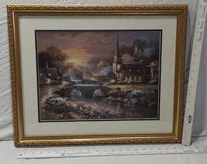 lot 132 image: Peaceful Reflections by James Lee - Print - Approx. 21x18