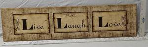 lot 136 image: Live Laugh Love Decorative Sign Approx 28 x 7
