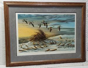 lot 145 image: Terry Redlin High Country Framed Print approx. 34 12 x 27 12