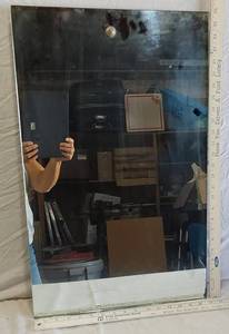 lot 150 image: Mirror with Wooden Frame approx 16 x 25 12