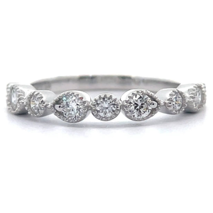 lot 35 image: NEW 1.10 Carat Diamond Textured Geometric Ring VIDEO