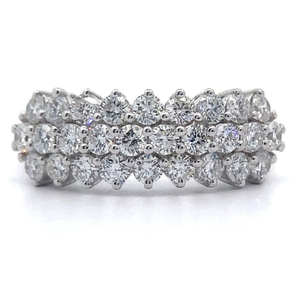 lot 23 image: NEW 1.35 Carat Diamond Triple Row Ring VIDEO