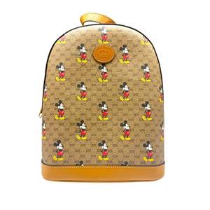 Gucci x Disney GG Supreme Mickey Mouse Small Backpack; Pre-Owned Retail $2,200