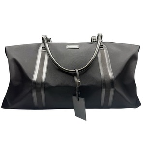 lot 19C image: Gucci Black Nylon Leather Trim Duffel Bag Pre-Owned Retail $1,500