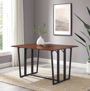 lot 9 image: NEW - Walker Edison 47 Modern Drop-Leaf Dining Table - MSRP - $495