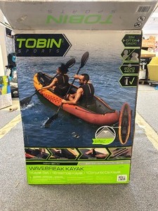 lot 63 image: Tobin Sports Wavebreak Inflatable Kayak MSRP - $229