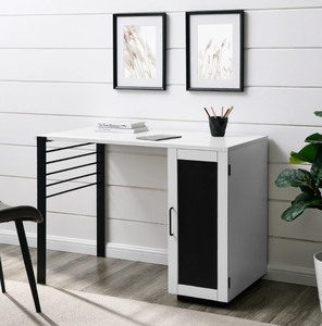 lot 8 image: NEW - Walker Edison Jared Storage Desk - MSRP - $223
