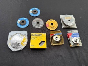 Assorted Grinding Wheels, Wire Brushes, and N95 Mask Lot