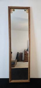 lot 109 image: Framed Wall Mirror with Decorative Top Accents, 50x14 Inch