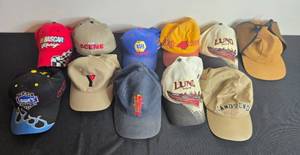 lot 110 image: Collection of Vintage Baseball Caps Racing Boats Brand Logos