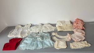 lot 118 image: Collection of Vintage Infant Clothes Dresses and Accessories