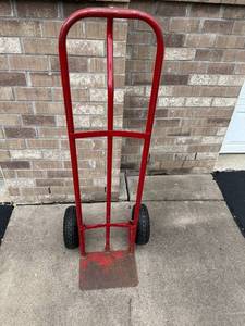lot 136 image: Nutting Red Steel Hand TruckDolly with Pneumatic Wheels