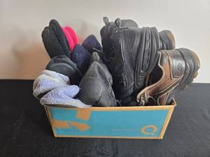 lot 138 image: Mixed Lot of Shoes and Slippers Including Skechers, New Balance, and More