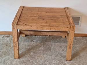 lot 154 image: Rustic Wooden End Table 20x28x24 Inches