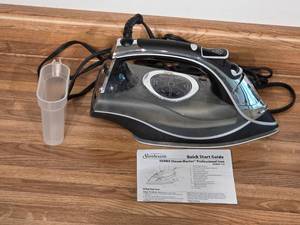 lot 172 image: Sunbeam TURBO Steam Master Professional Iron with Water Cup and Guide