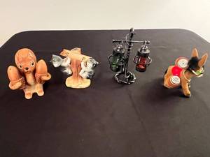 lot 196 image: Collection of Vintage Animal and Lantern Salt and Pepper Shaker Sets