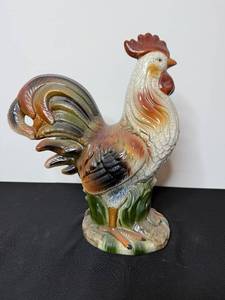 lot 222 image: Vintage Ceramic Rooster Figurine 12 Inch Tall