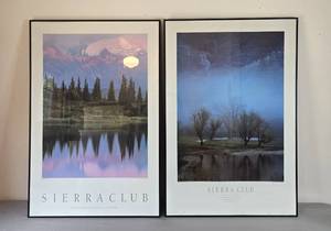 lot 230 image: Pair of Framed Sierra Club Galen Rowell Nature Posters