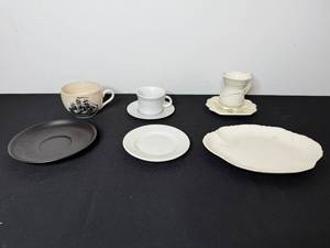 lot 236 image: Assorted Vintage Cups, Saucers, and Plates Collection. Includes Portmerion Sailing Ships Mug and Saucer.
