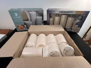 lot 271 image: Lot of LED Wax Like Flameless Candles - 2 Boxed Sets Plus Extra Candles