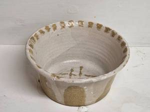 lot 313 image: Handmade Stoneware Pottery Bowl with Artist Mark