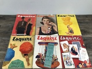 lot 204 image: 6 - Vintage Magazines - Esquire the Magazine for Men